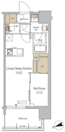 アーバネックス駒込の間取り図