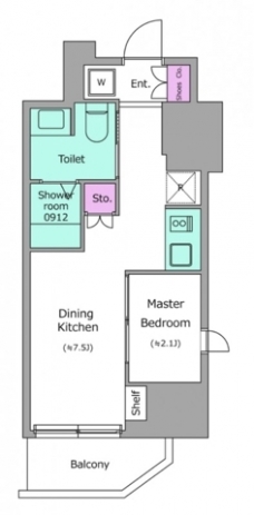 クロスレジデンス神田神保町の間取り図