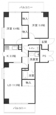 グリーンヴィラ東川口の間取り図