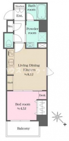 ウエリスアーバン大塚の間取り図