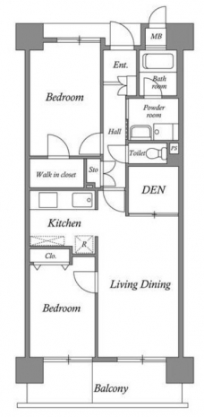 ルクレ川口ウエストの間取り図