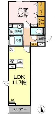 Castle上野の間取り図