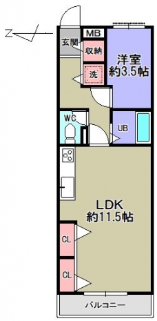 メープルコート芝の間取り図