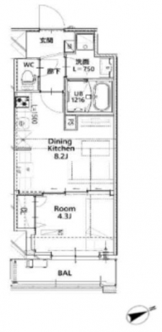 フロンティアレジデンス板橋の間取り図