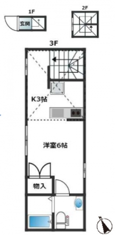 アンベリール西日暮里の間取り図