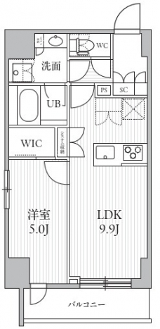 シーズンフラッツ滝野川の間取り図
