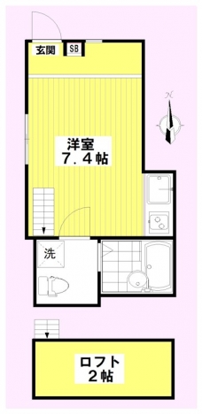 ラビアン熊野前の間取り図