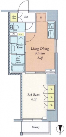 クレストコート西巣鴨の間取り図