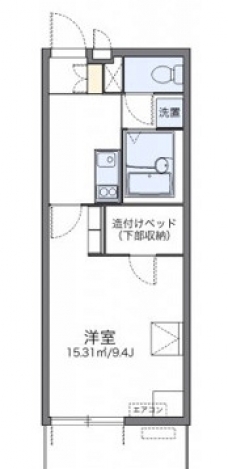 レオパレスソレーユⅢの間取り図