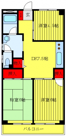 パークハイツ岡野の間取り図