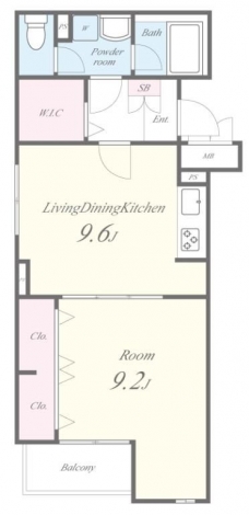 メアヌイ北戸田の間取り図