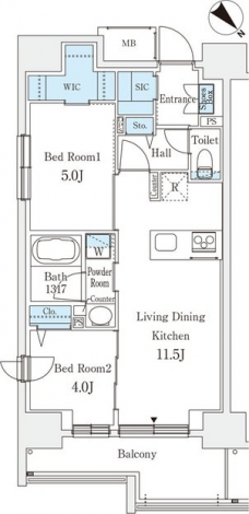 リテラス西日暮里の間取り図
