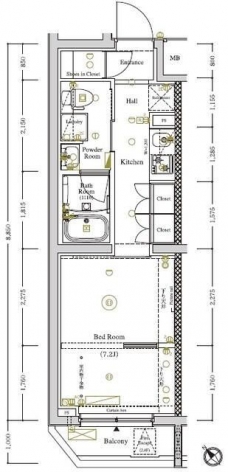ＡＸＡＳ西巣鴨の間取り図
