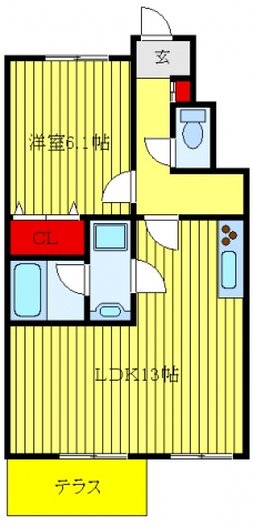 ヴィラージュ志伊Ⅲの間取り図