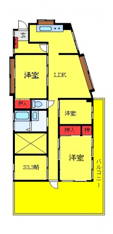 大日野ハイツの間取り図