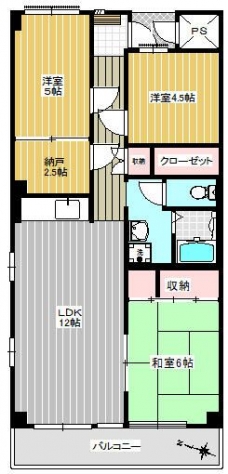 東十条サンハイツの間取り図