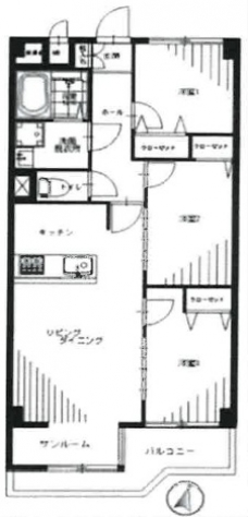 エビハラサングリーンの間取り図