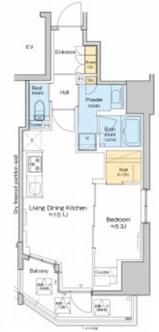 プラウドフラット文京千駄木の間取り図
