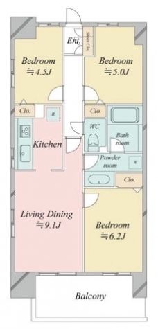 レジディア南千住の間取り図