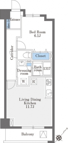 ＬａＤｏｕｃｅｕｒ巣鴨Ｗｅｓｔの間取り図