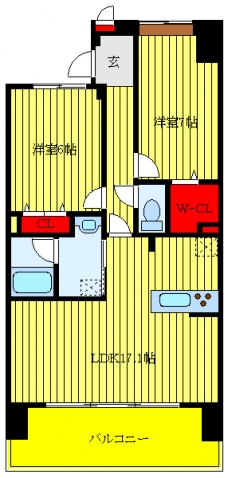 ロイヤルパークス新田の間取り図