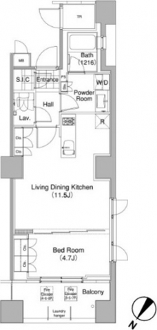 コンフォリア東池袋ＷＥＳＴの間取り図