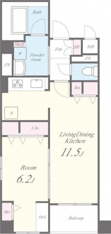 GARDEN COURT A 西高島平の間取り図
