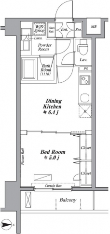 デ・ソーレ東池袋の間取り図