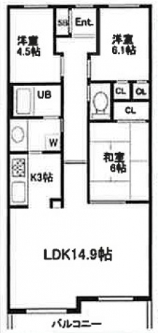 ハイラーク戸田公園の間取り図