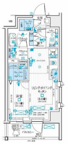 デュオステージ北千住Ⅲの間取り図