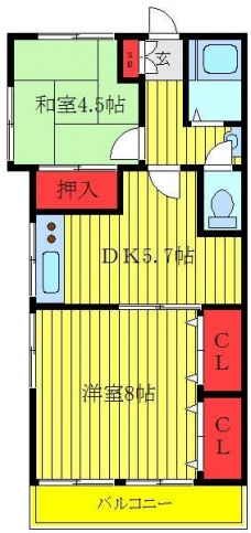稲付ハイツの間取り図