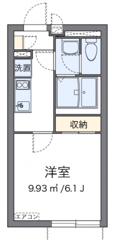 クレイノフェリオ東日暮里の間取り図