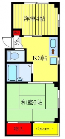 パレス内田2号館の間取り図