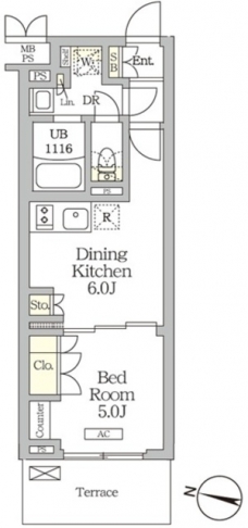 ミレーネ滝野川の間取り図