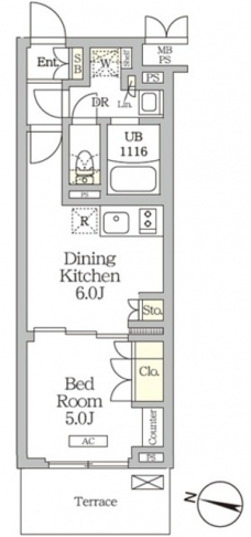 ミレーネ滝野川の間取り図