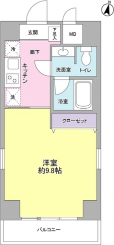 池之端加茂ビルＡの間取り図