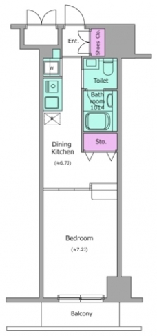 レジディア上野御徒町の間取り図