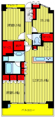 スカイティアラ ウエストの間取り図