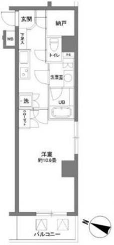カスタリア大塚Ⅱの間取り図