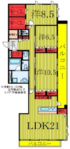 クアトロ　フェリーチェの間取り図