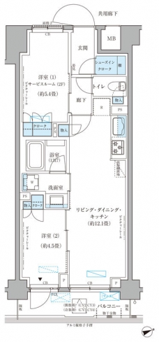 パークアクシス文京本郷の間取り図