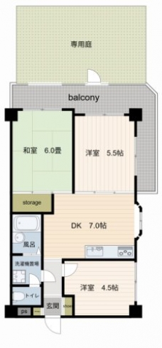 セザールガーデン上青木の間取り図