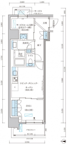 パークアクシス池袋イーストの間取り図