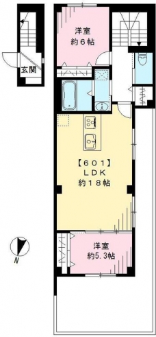 ラシーネ天神下の間取り図