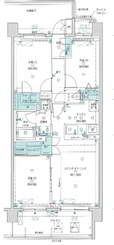アビダス舎人テラスの間取り図