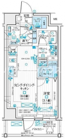 デュオステージ北千住Ⅲの間取り図