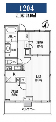 ドゥーエ大宮の間取り図