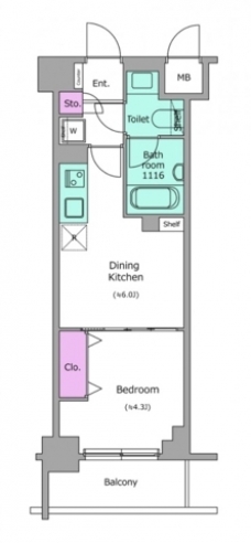 クレヴィアリグゼ西巣鴨の間取り図