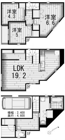 QLAZO川口元郷戸建　10号棟の間取り図