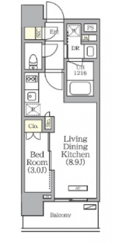 グランエール西日暮里 の間取り図
